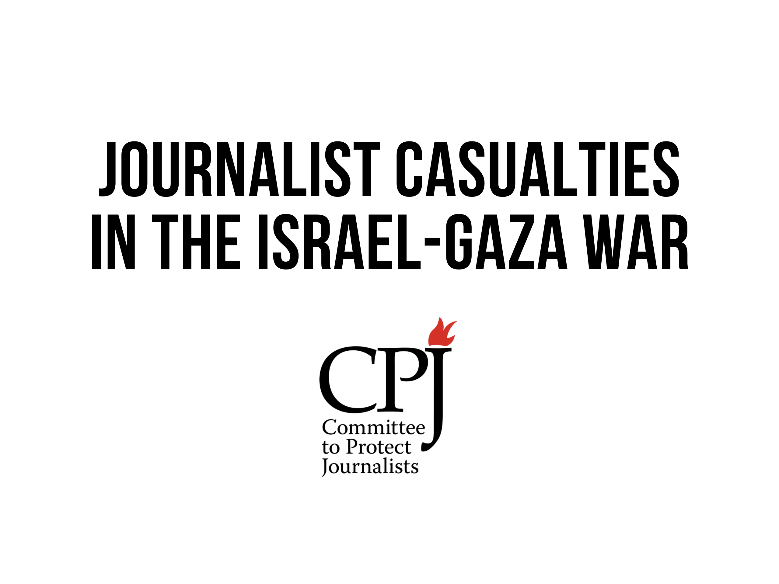 JOURNALIST CASUALTIES IN THE ISRAEL-GAZA WAR